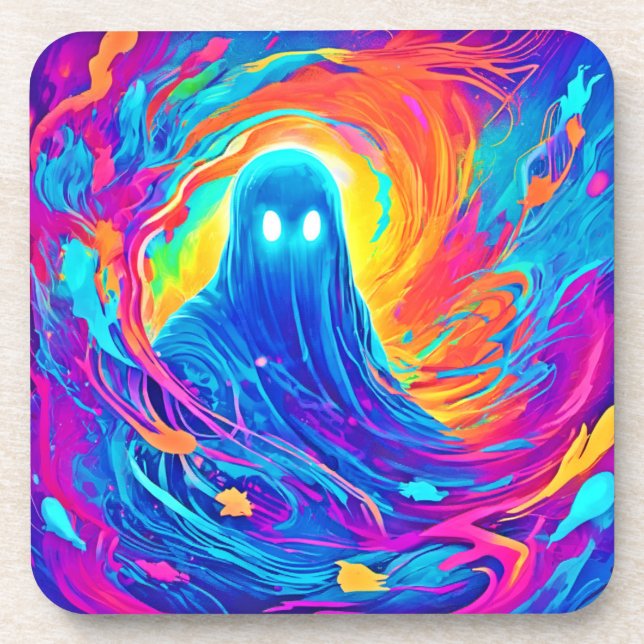 Ethereal Ghostly Creation Beverage Coaster (Front)