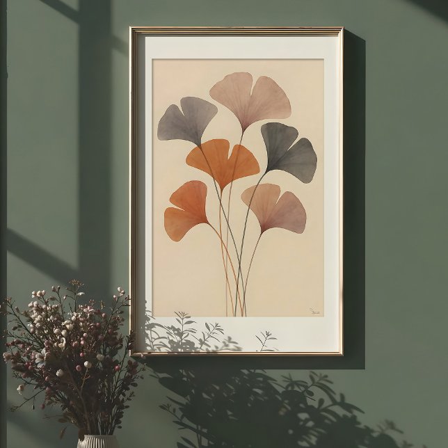 Ethereal Ginkgo Leaves Watercolor Poster (Creator Uploaded)