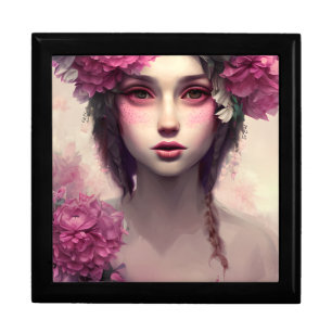 Ethereal Girl with Pink Freckles Gift Box