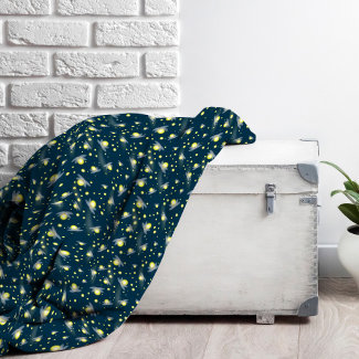 Ethereal Glowing Fireflies at Night Pattern