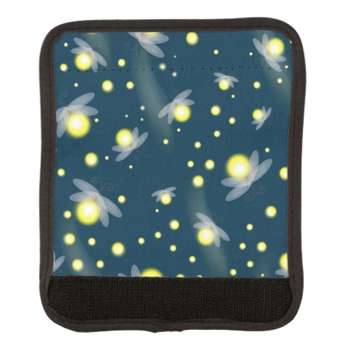 Ethereal Glowing Fireflies at Night Pattern Luggage Handle Wrap