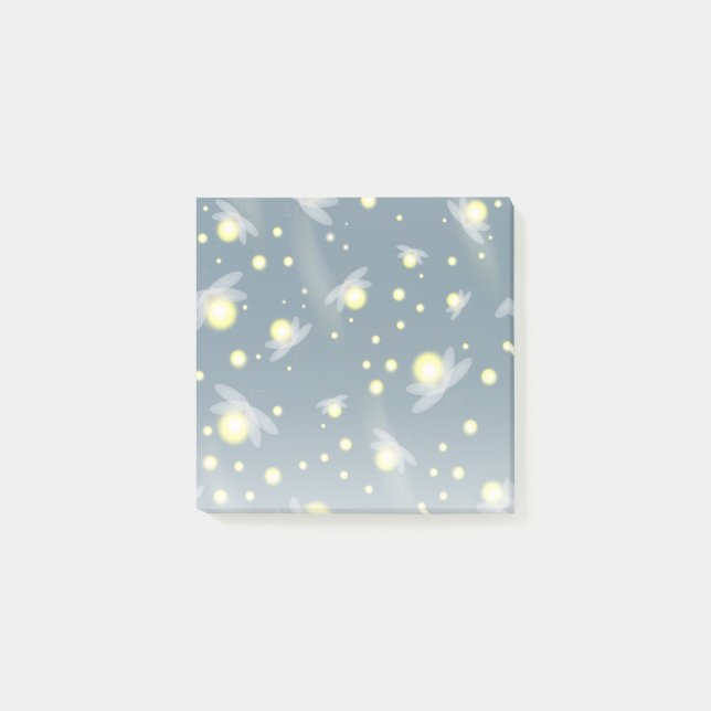 Ethereal Glowing Fireflies at Night Pattern Post-it Notes (Front)