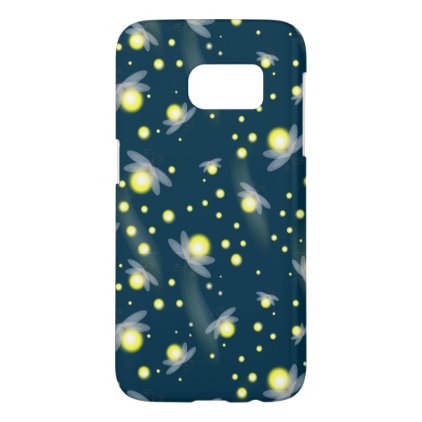 Ethereal Glowing Fireflies at Night Pattern Samsung Galaxy S7 Case
