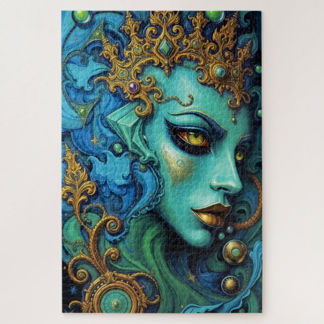 Ethereal Goddess: Fusion of Art and Fantasy Jigsaw Puzzle (Vertical)