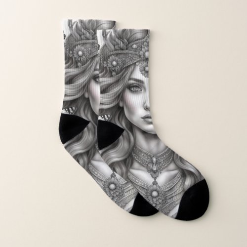 Ethereal Goddess of Butterflies Socks