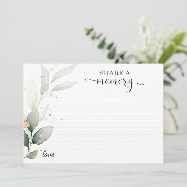 Ethereal Gold Leaves Share a Memory Attendace Announcement (Standing Front)