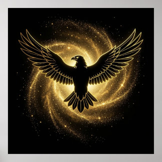 Ethereal Golden Stardust Shimmering Illyrian Herit Poster