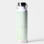 Ethereal Green Galaxy Style with Name Wireless Cha Water Bottle<br><div class="desc">This water bottle features an ethereal green Galaxy style design with your personalized name in a pretty teal scripted font.</div>