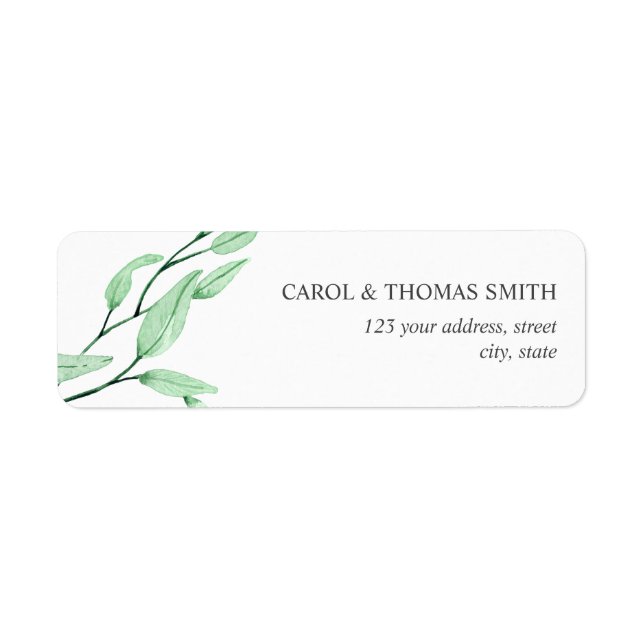 Ethereal Green  | PERSONALIZED WEDDING Label (Front)