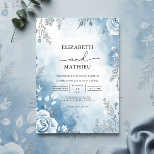 Ethereal Ice Blossom Romance Wedding Invitation