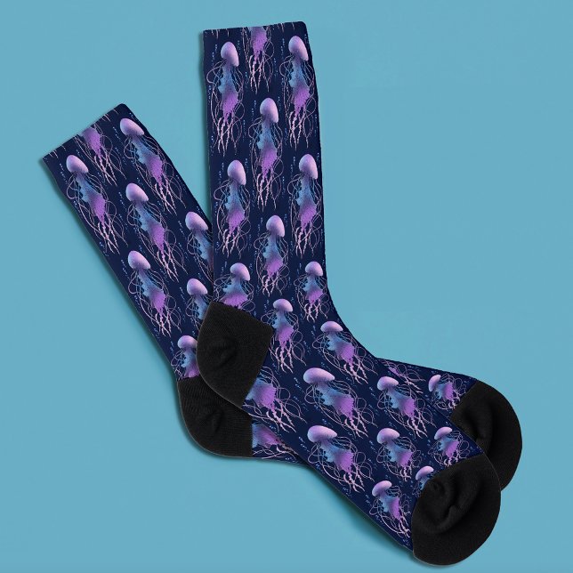 Ethereal Jellyfish Violet Blue Socks (Creator Uploaded)