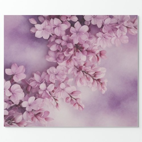 Ethereal Lilac Watercolor Winters Embrace Wrapping Paper