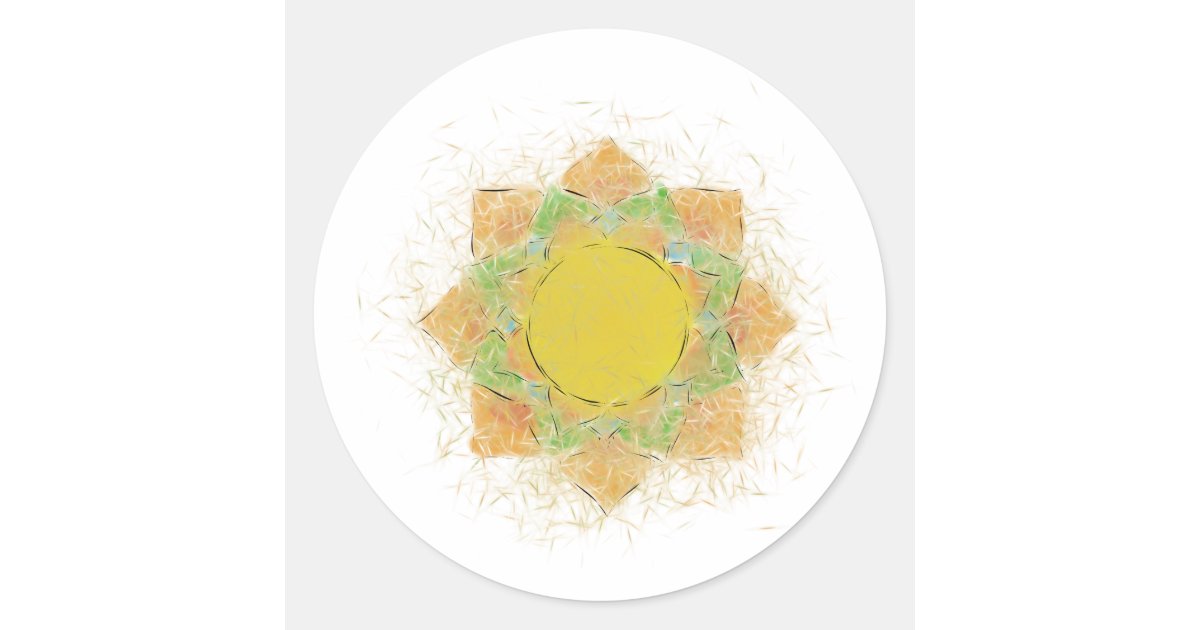 Ethereal Lotus Flower Classic Round Sticker | Zazzle