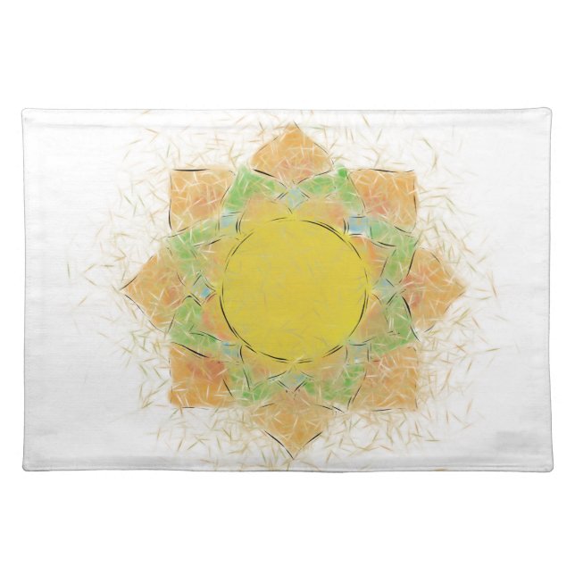 Ethereal Lotus Flower Cloth Placemat (Front)