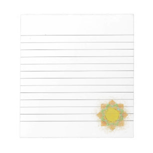 Ethereal Lotus Flower Custom Lined Notepad