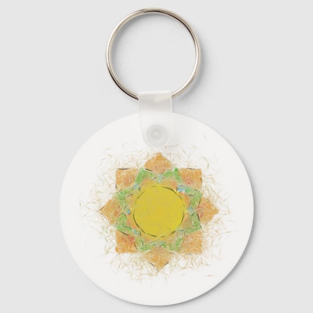 Ethereal Lotus Flower Unique Keychain (Front)