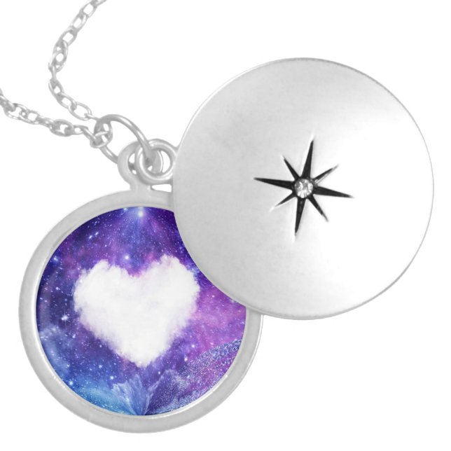 Ethereal Love Cloud Locket Necklace (Front)