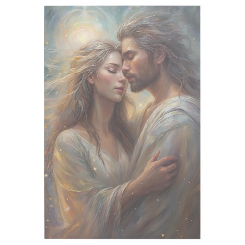 Ethereal Lovers Dreamy Romantic Oil Paint Art