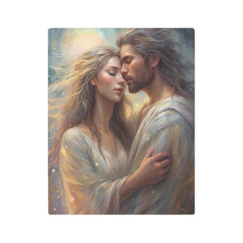 Ethereal Lovers Dreamy Romantic Oil Paint Art