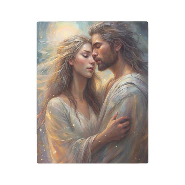 Ethereal Lovers Dreamy Romantic Oil Paint Art (Front)