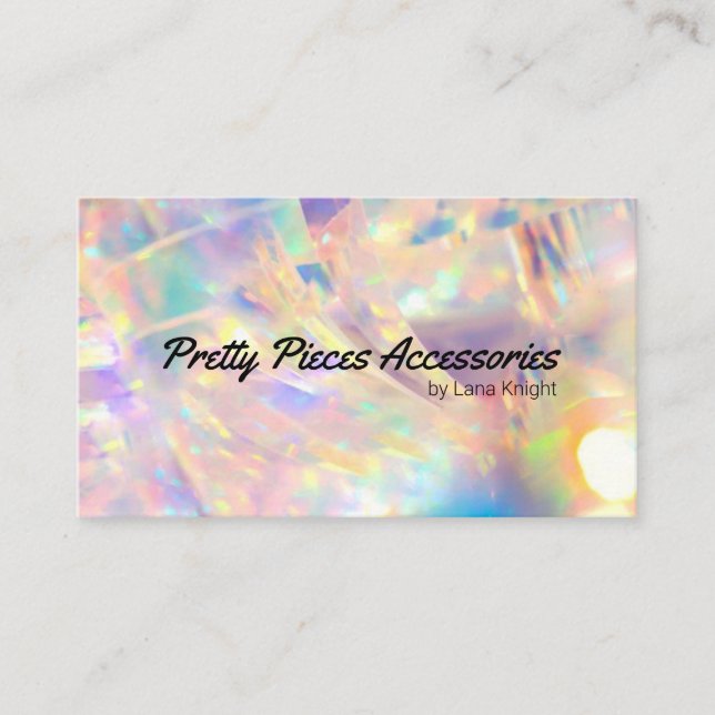 Ethereal luminescent Clothing Boutique or Jewelry Business Card (Front)