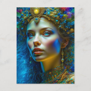 Ethereal Magical Fantasy Art Beautiful Goddess Postcard
