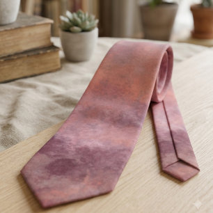 Ethereal Mauve and Sunset Gradient Abstract Art Neck Tie