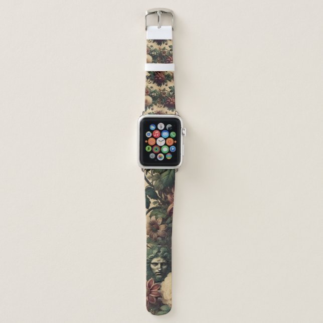 Ethereal Menace – Gothic Botanical Design Apple Watch Band (Front)