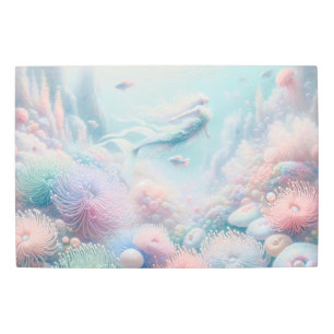 Ethereal Mermaid in Dreamlike Underwater Paradise Metal Print