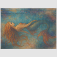 Ethereal Mermaid Siren Fantasy Decoupage