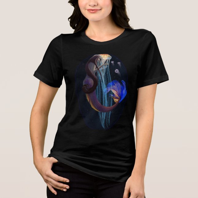 Ethereal Mermaid T-Shirt Tri-Blend Shirt (Front)