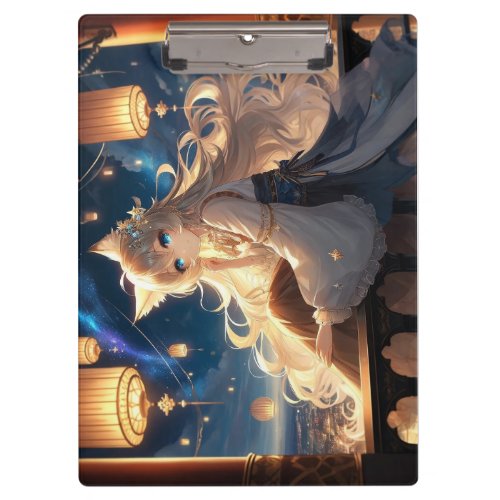Ethereal Mischievous Catgirl Princess Double Sided Clipboard