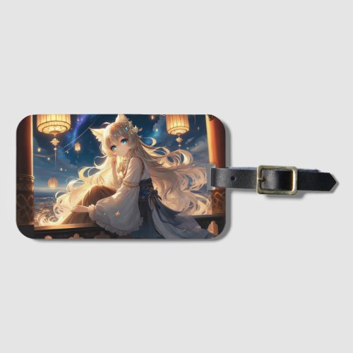 Ethereal Mischievous Catgirl Princess Luggage Tag