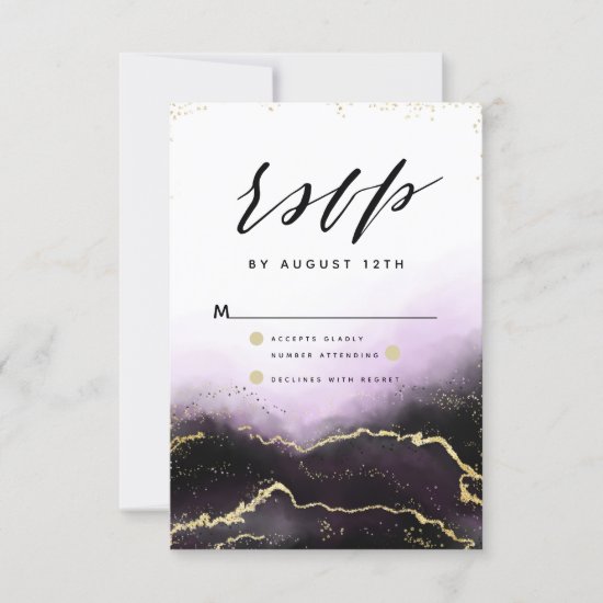 Ethereal Mist Ombre Amethyst Gilded Moody RSVP