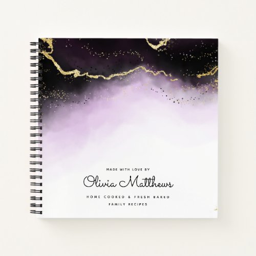 Ethereal Mist Ombre Amethyst Purple Moody Recipe Notebook