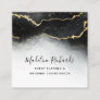 Ethereal Mist Ombre Black Watercolor Moody Modern Square Business Card