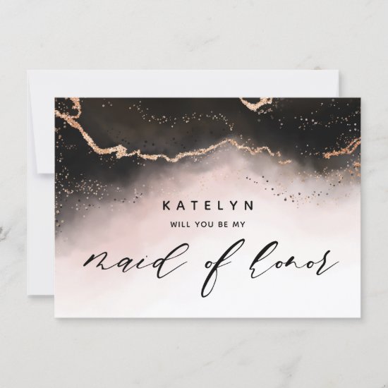 Ethereal Mist Ombre Blush Maid of Honor Proposal