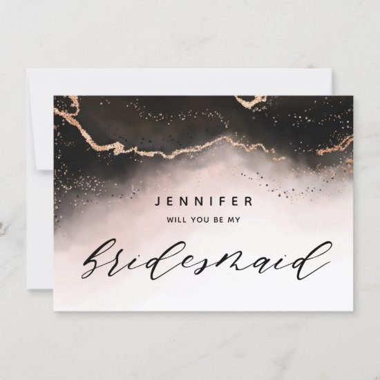 Ethereal Mist Ombre Blush Pink Bridesmaid Proposal