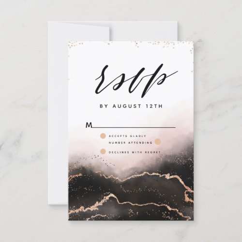 Ethereal Mist Ombre Blush Pink Gilded Moody RSVP