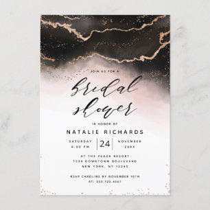 Ethereal Mist Ombre Blush Pink Moody Bridal Shower Invitation