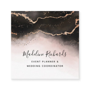 Ethereal Mist Ombre Blush Pink Watercolor Modern Square Business Card
