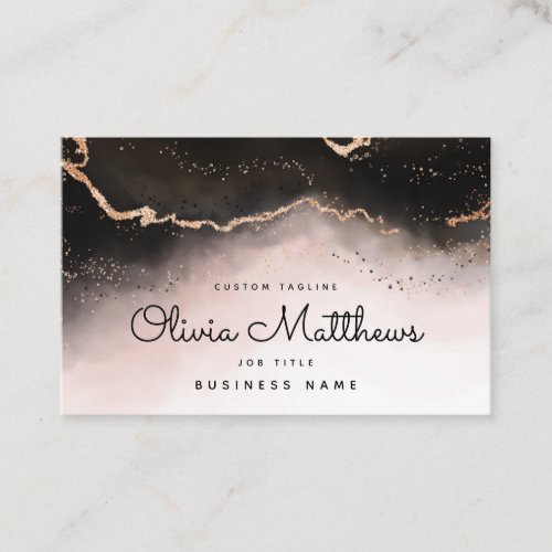 Ethereal Mist Ombre Blush Pink Watercolor Moody Business Card