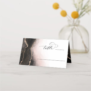 Ethereal Mist Ombre Blush Wedding Table Number Place Card