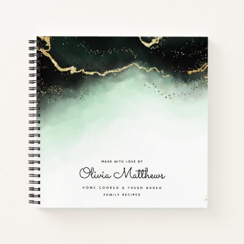 Ethereal Mist Ombre Emerald Green Moody Recipe Notebook