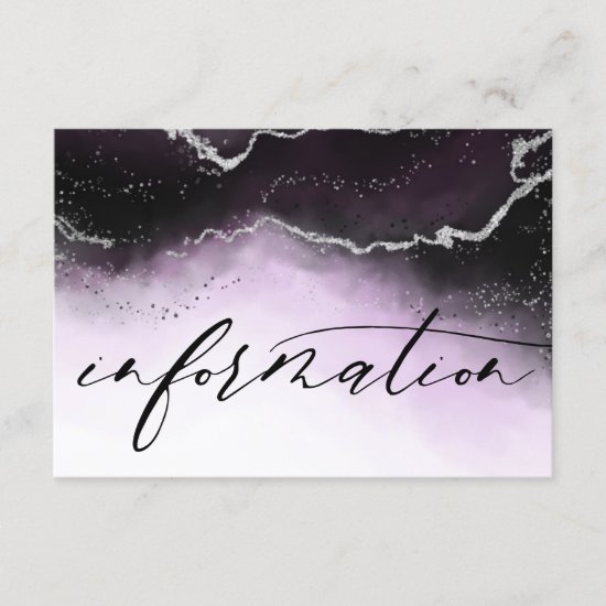 Ethereal Mist Ombre Purple Wedding Information Enclosure Card