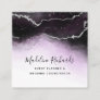 Ethereal Mist Ombre Ultra Violet Watercolor Aurora Square Business Card