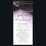 Ethereal Mist Ombre Ultra Violet Wedding Ceremony Program<br><div class="desc">Ethereal Mist Ombre Ultra Violet Watercolor Moody Wedding Design with hand painted watercolor misty wash fading background texture, Silver foil look veining lines, and trails of confetti dots and edges. A trendy and Modern Look for any season, with soft dreamy color palette : Black, Purple, Amethyst, White, and Silver, with...</div>