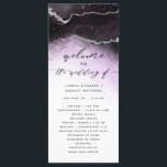 Ethereal Mist Ombre Ultra Violet Wedding Ceremony Program<br><div class="desc">Ethereal Mist Ombre Ultra Violet Watercolor Moody Wedding Design with hand painted watercolor misty wash fading background texture, Silver foil look veining lines, and trails of confetti dots and edges. A trendy and Modern Look for any season, with soft dreamy color palette : Black, Purple, Amethyst, White, and Silver, with...</div>