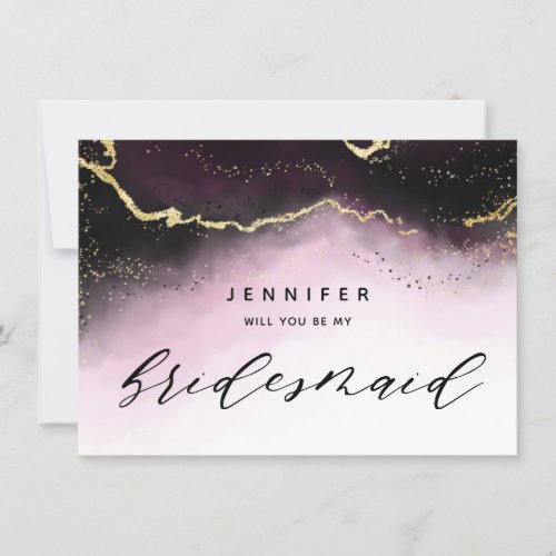 Ethereal Mist Ombre Wine Moody Bridesmaid Proposal