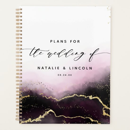 Ethereal Mist Ombre Wine Watercolor Moody Wedding Planner